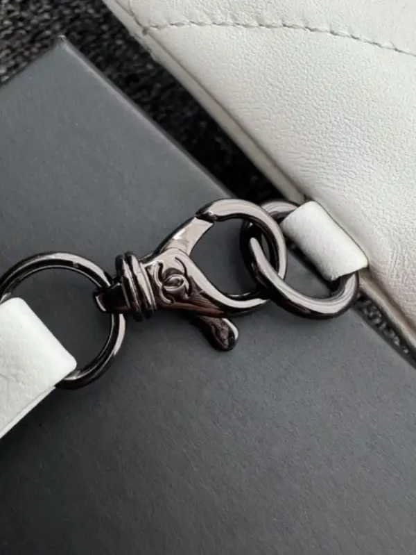CHANEL Sequin Shoulder Bag White - Image 9