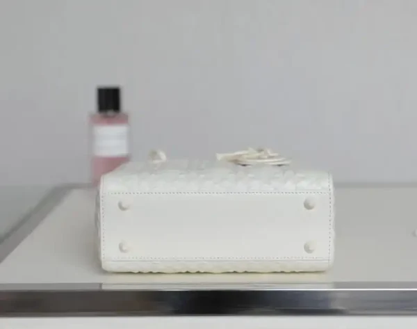 Lady Dior Ultramatte White Grid ABC - Image 4