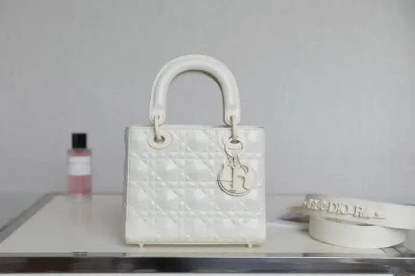 Lady Dior Ultramatte White Grid ABC