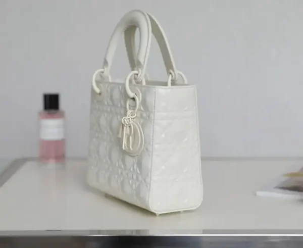 Lady Dior Ultramatte White Grid ABC - Image 5