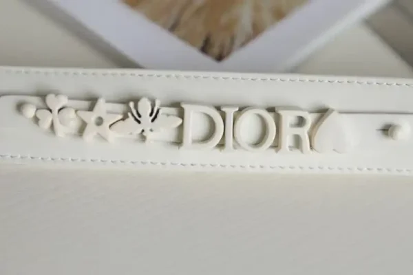 Lady Dior Ultramatte White Grid ABC - Image 7