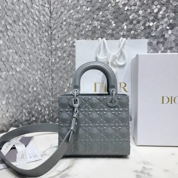 Lady Dior Ultramatte Grey Grid ABC - Image 3