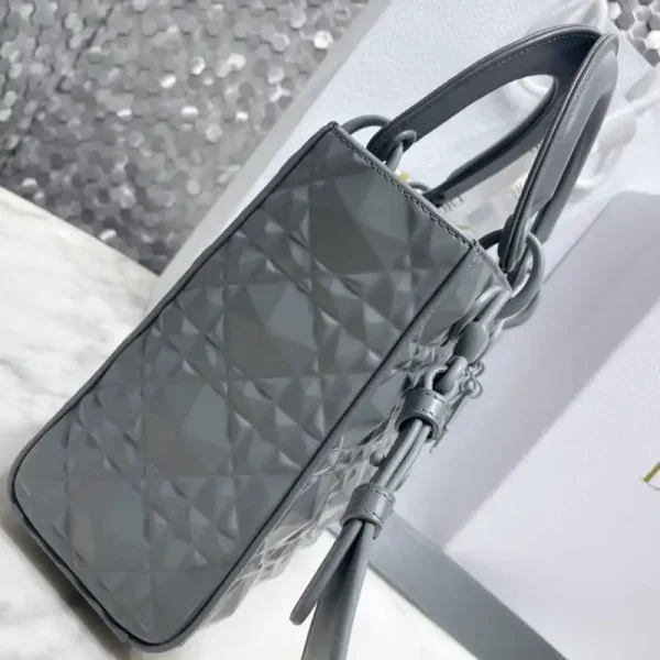 Lady Dior Ultramatte Grey Grid ABC - Image 2