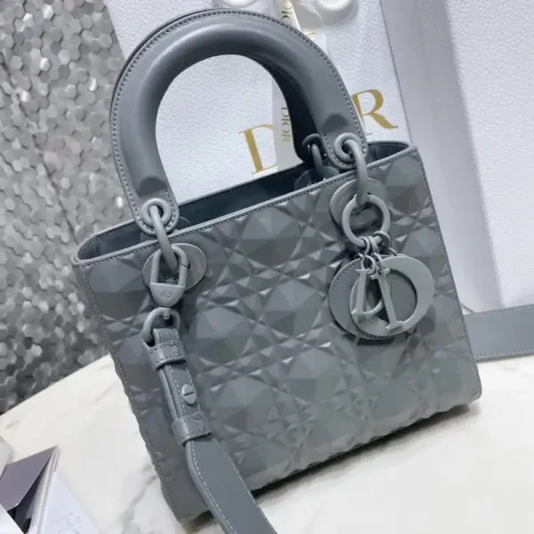 Lady Dior Ultramatte Grey Grid ABC - Image 6