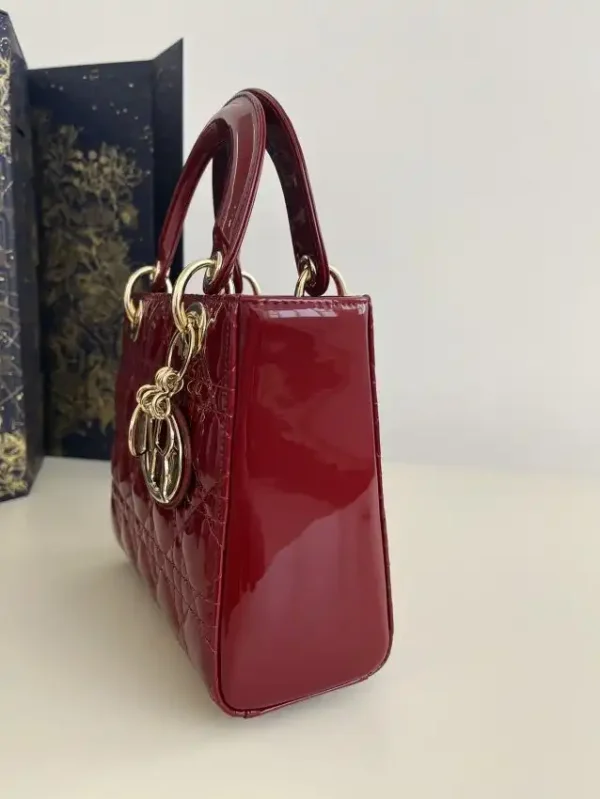 Lady Dior Patent Red ABC - Image 3
