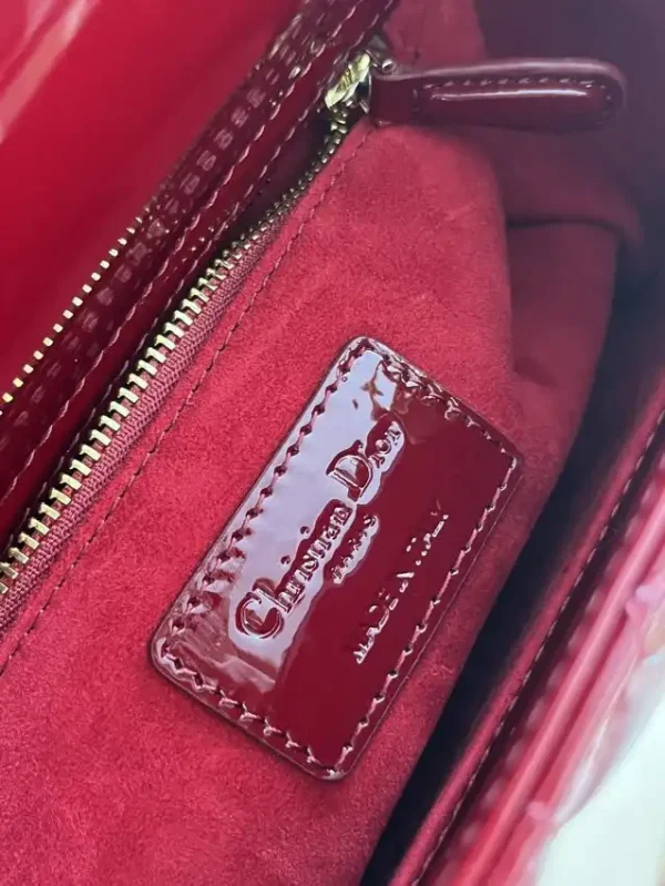 Lady Dior Patent Red ABC - Image 4