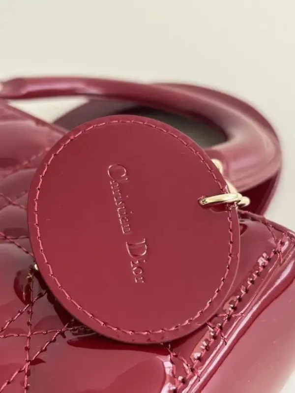 Lady Dior Patent Red ABC - Image 5