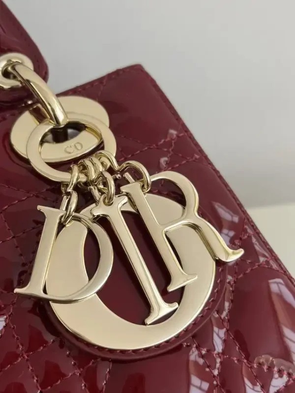 Lady Dior Patent Red ABC - Image 6