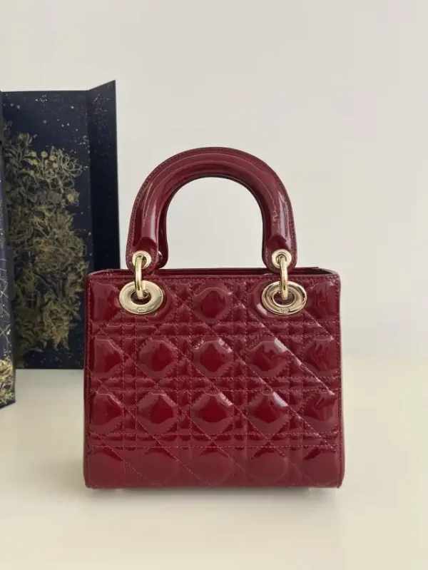 Lady Dior Patent Red ABC - Image 7