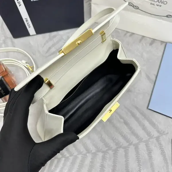 Prada White Leather Handbag - Image 6