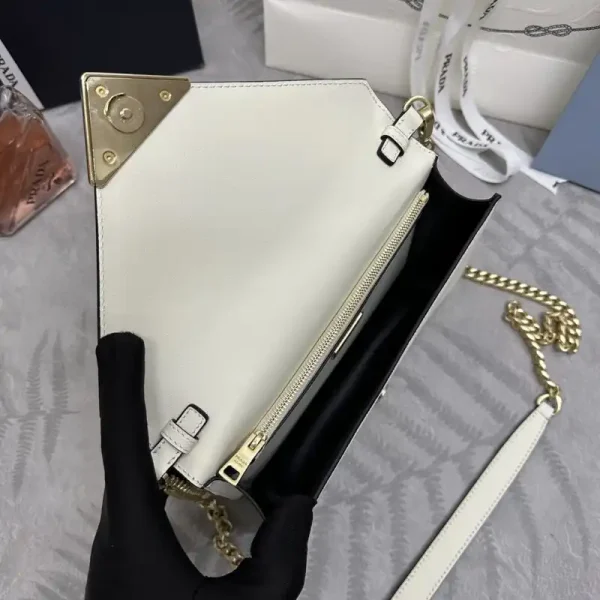 Prada  Saffiano White Small Envelope - Image 3