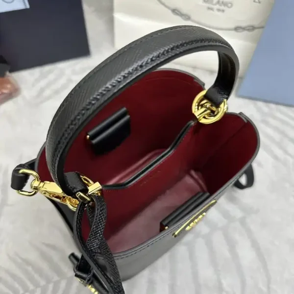 Prada   Saffiano Black Bucket Black - Image 7