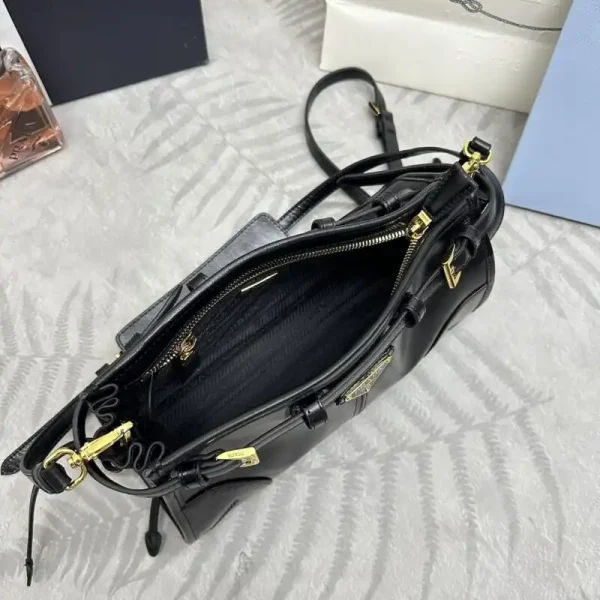 Prada Leather Handbag Black - Image 8