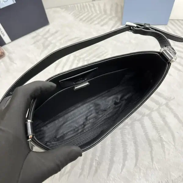 Prada  Cleo Brushed Black Bag - Image 5