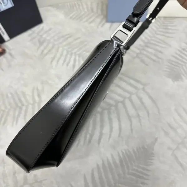 Prada  Cleo Brushed Black Bag - Image 6