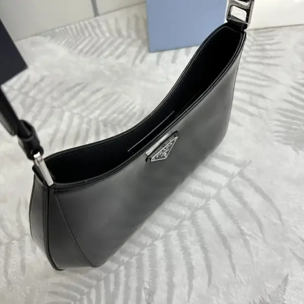 Prada  Cleo Brushed Black Bag - Image 7