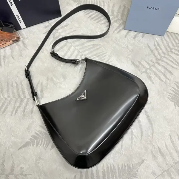 Prada  Cleo Brushed Black Bag - Image 2
