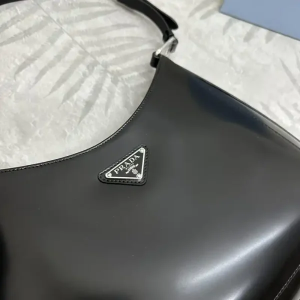 Prada  Cleo Brushed Black Bag - Image 8