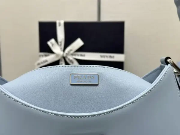 Prada  Cleo Brushed Blue Bag - Image 2