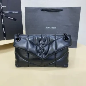 YSL Loulou All Black Puffer