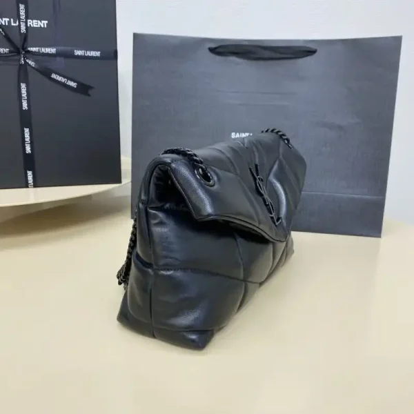 YSL Loulou All Black Puffer - Image 4