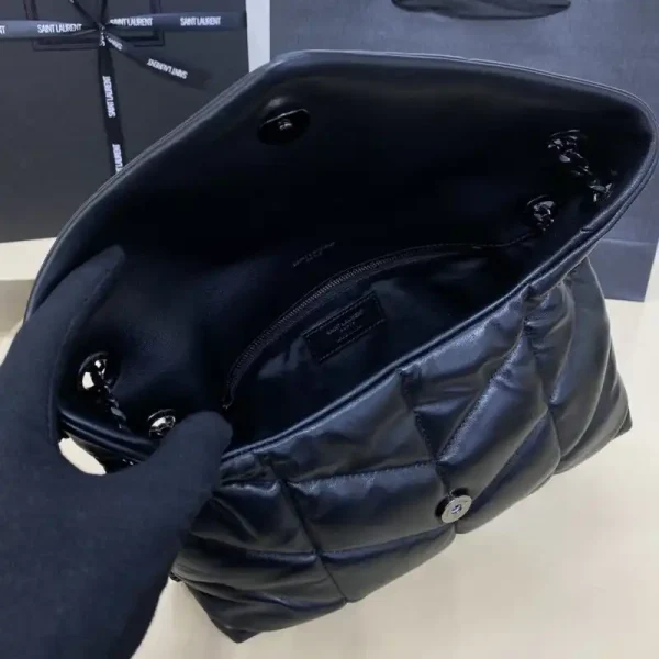 YSL Loulou All Black Puffer - Image 2