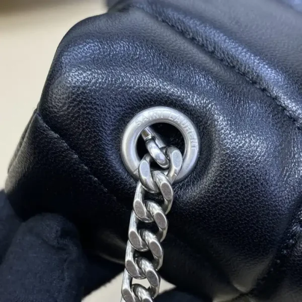 YSL Loulou Black Puffer Silver - Image 7