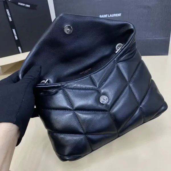 YSL Loulou Black Puffer Silver - Image 8