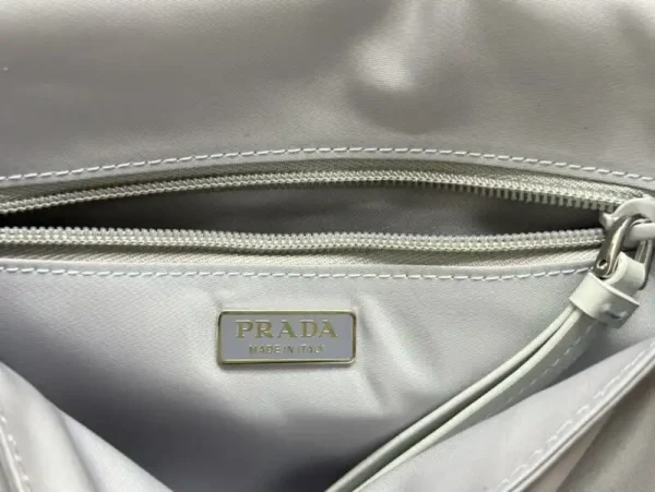 Prada  Re-Nylon Shoulder Bag Ice Grey - Image 7