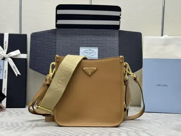 Prada  Saffiano Small Tote Black Brown - Image 6