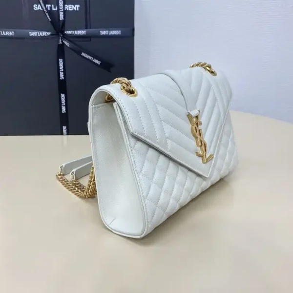 YSL Envelope Crossbody White - Image 3
