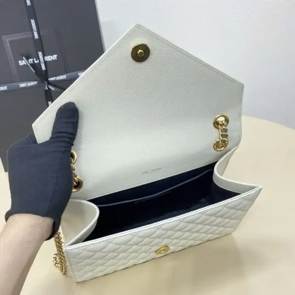 YSL Envelope Crossbody White - Image 9