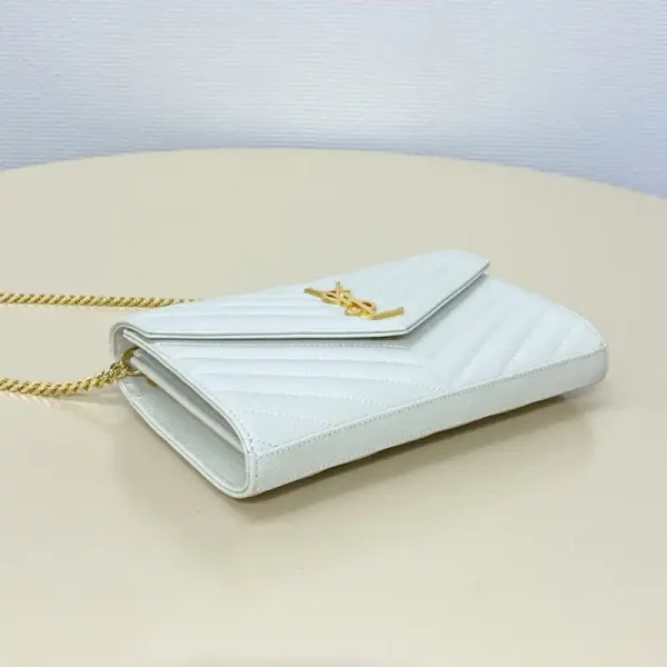 YSL Envelope Clutch White - Image 2