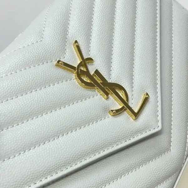 YSL Envelope Clutch White - Image 6