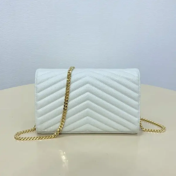 YSL Envelope Clutch White - Image 3