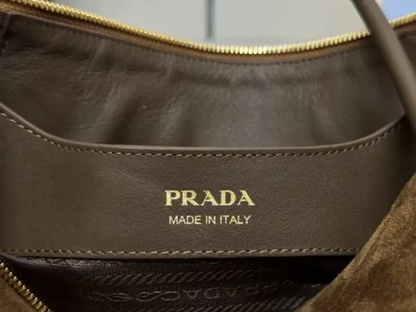 Prada  Medium Suede Shoulder Bag - Image 4