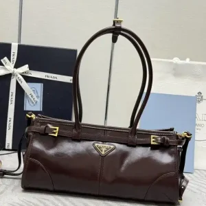 Prada   Naplak Patent Brown