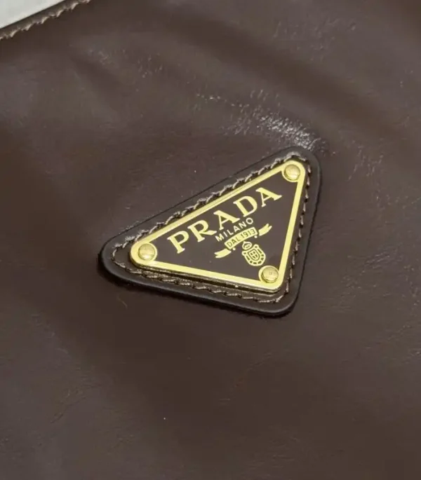 Prada  Antique Nappa  Tote Dark Brown - Image 4