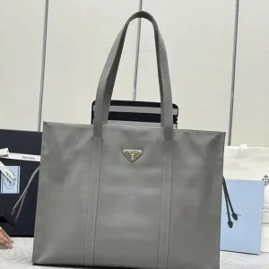Prada  Antique Nappa  Tote Grey