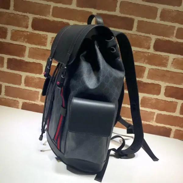 Gucci   Large Web Backpack Black - Image 3
