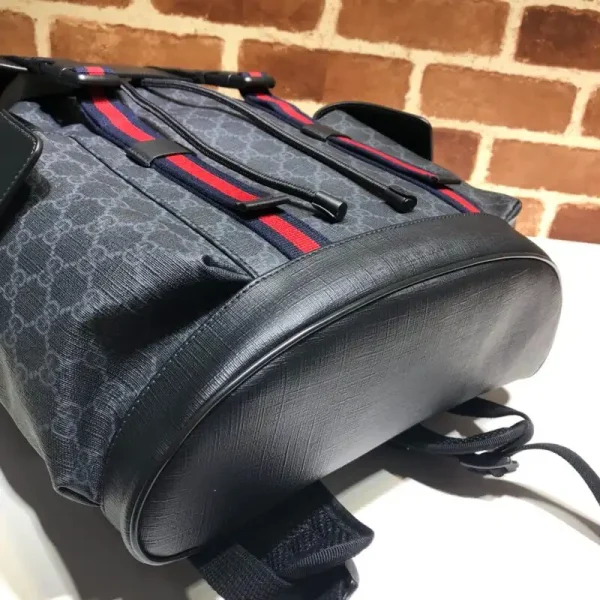 Gucci   Large Web Backpack Black - Image 6