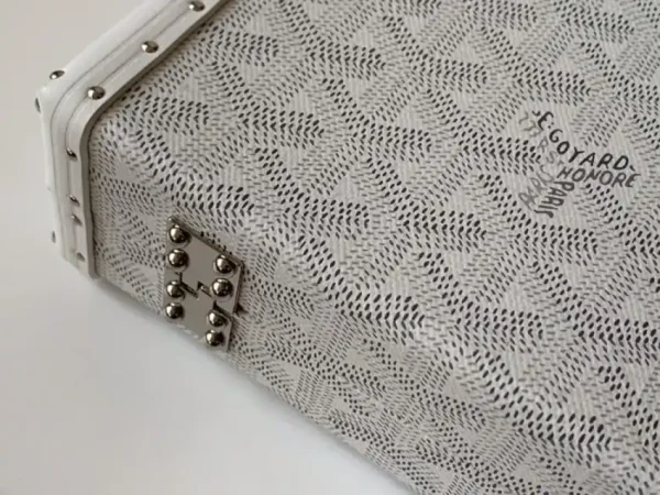 Goyard Minaudière Trunk Bag White - Image 7