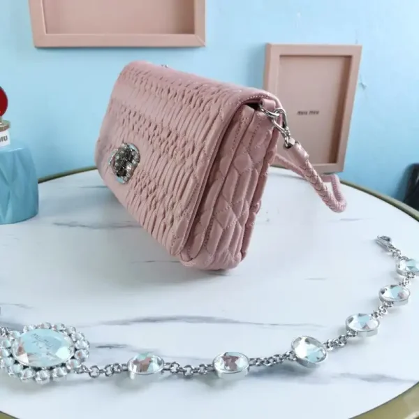 Miu Miu Crystal Handbag Pink - Image 3