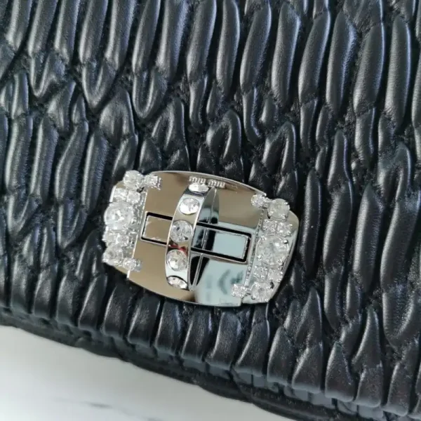 Miu Miu Crystal Handbag Black - Image 5