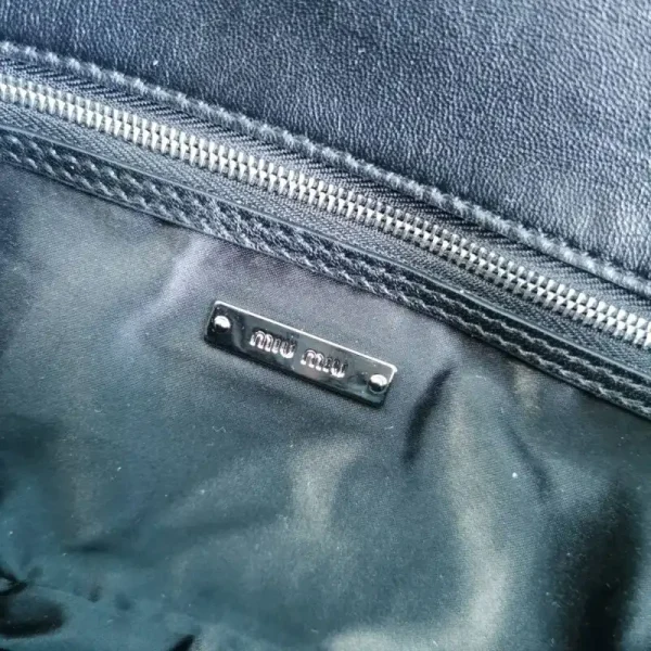 Miu Miu Crystal Handbag Black - Image 8