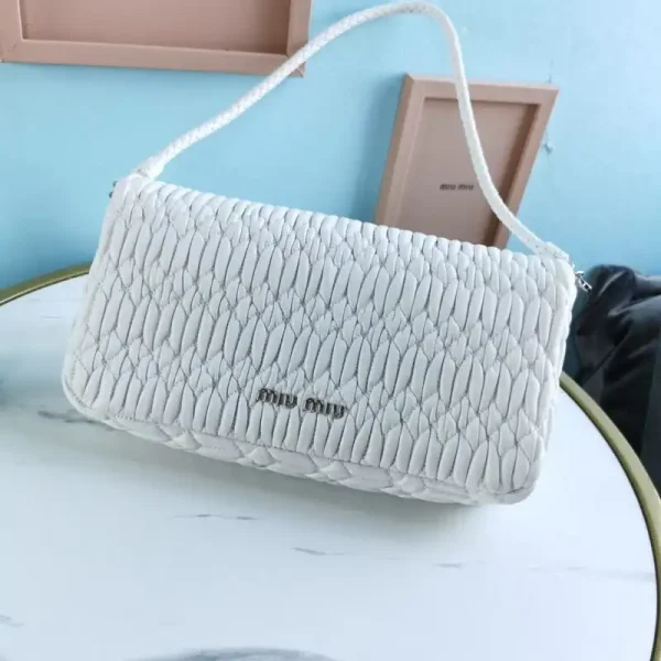 Miu Miu Crystal Handbag White - Image 2