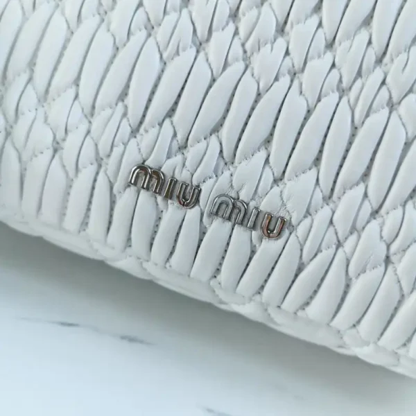 Miu Miu Crystal Handbag White - Image 6