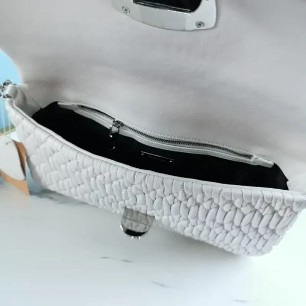 Miu Miu Crystal Handbag White - Image 7