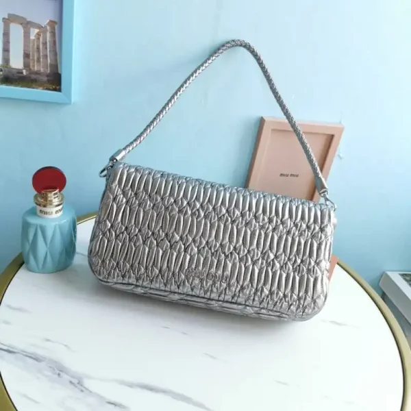 Miu Miu Crystal Handbag Silver - Image 2