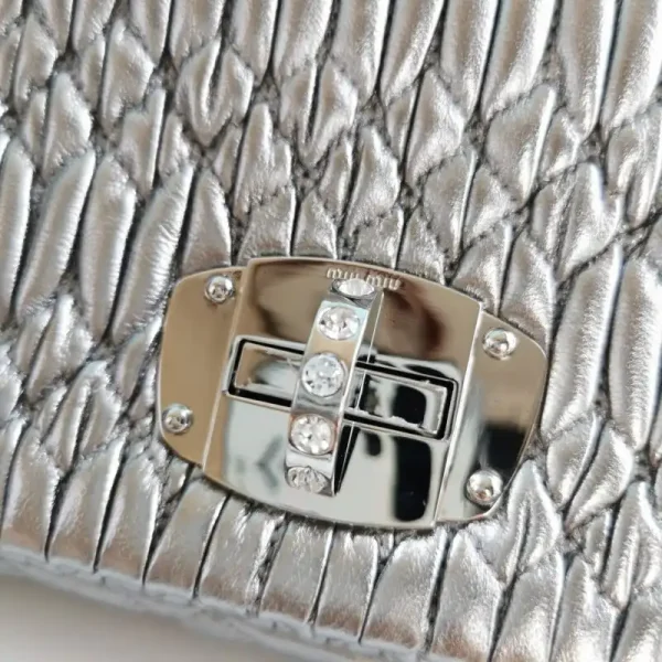 Miu Miu Crystal Handbag Silver - Image 5